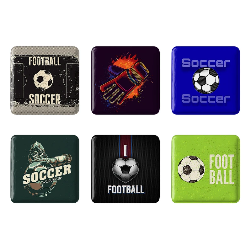 مگنت خندالو طرح فوتبال Football کد 1665B مجموعه 6 عددی