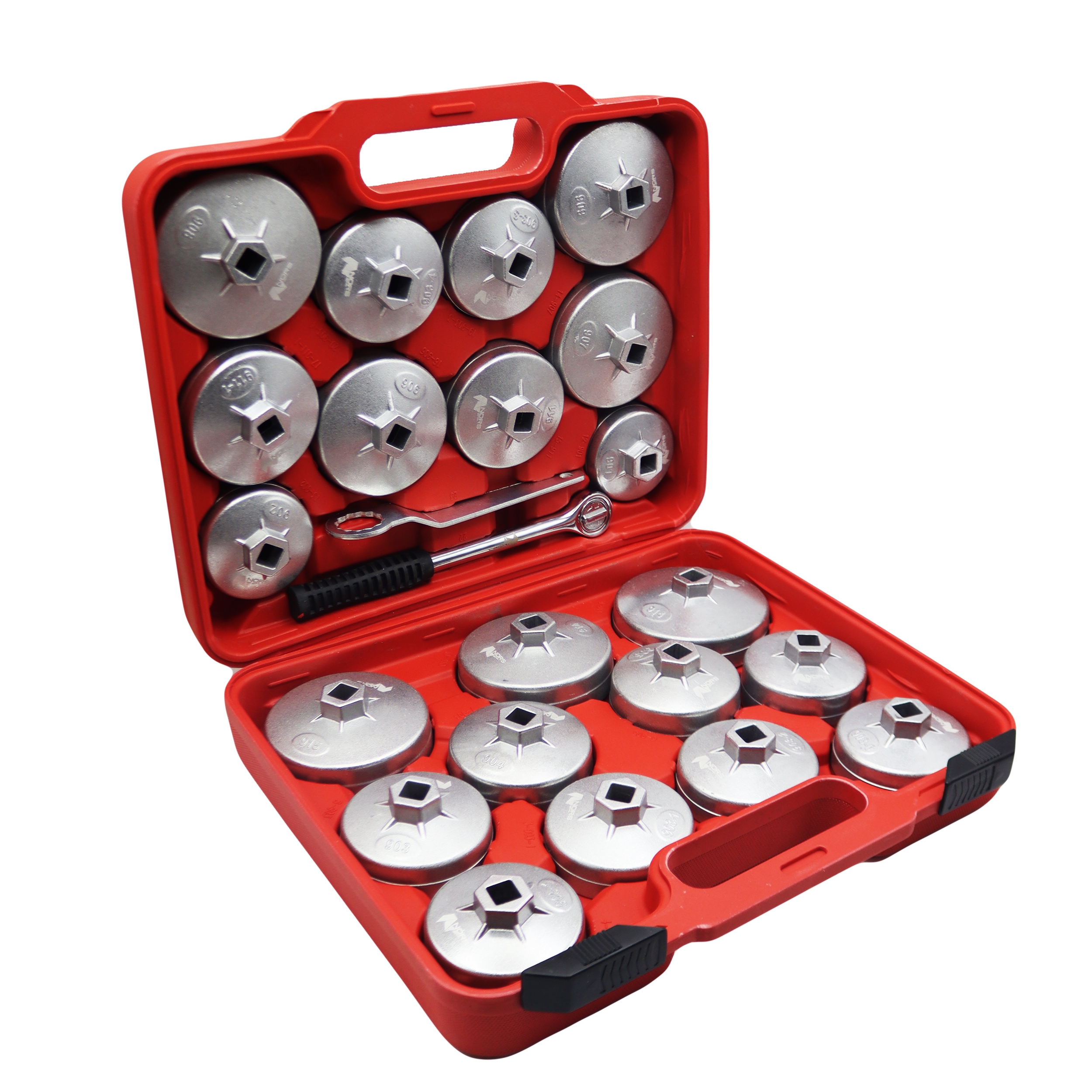 آچار فیلتر روغن نورس مدل کاسه ای کد YP-HM0902-23 مجموعه 23 عددی