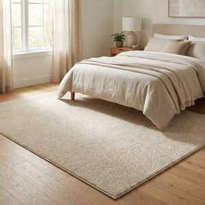 موکت پالاز مدل زیبا 5803 لبه دوزی شده رنگ کرم