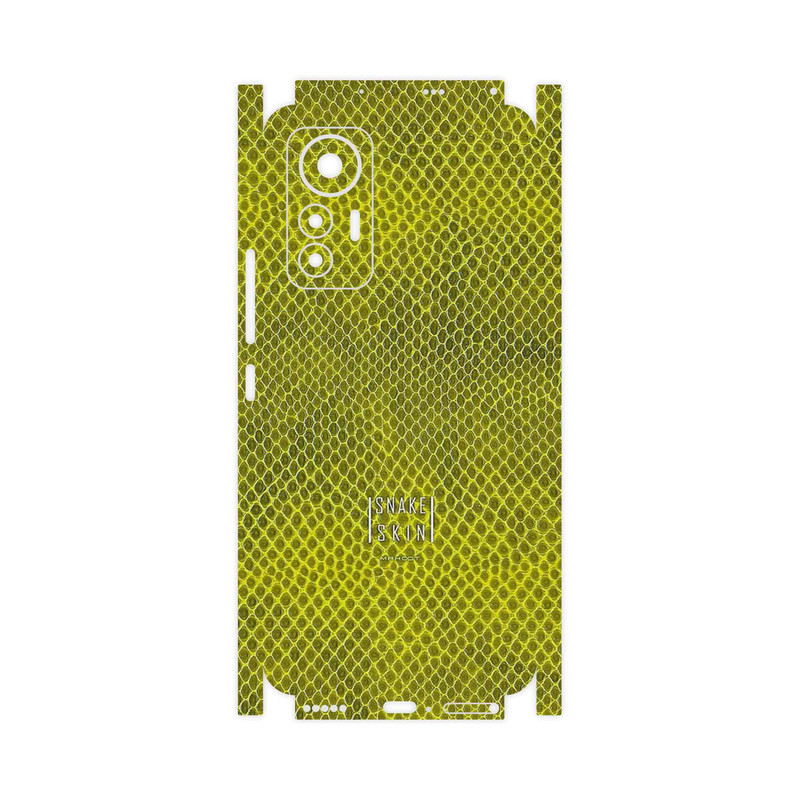 برچسب پوششی ماهوت مدل Yellow Snake Skin-FullSkin مناسب برای گوشی موبایل شیائومی 12 Lite