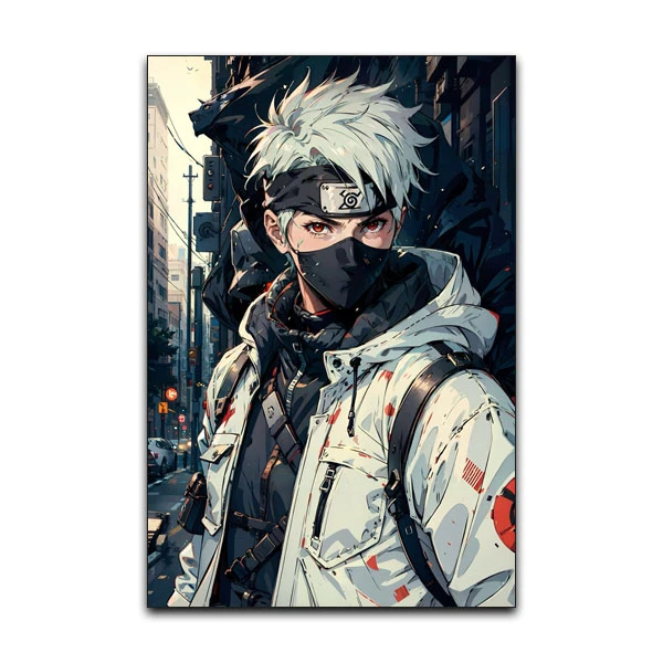 تابلو شاسی گوفی مدل کاکاشی هاتاکه انیمه ناروتو طرح Kakashi Hatake Sensei کد SIGMA41