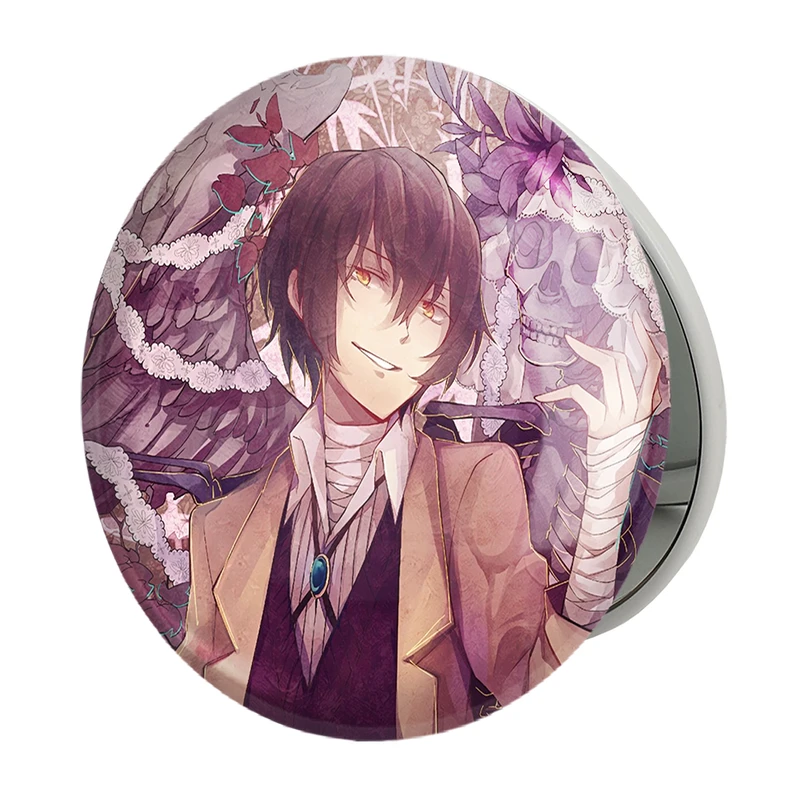 آینه جیبی خندالو طرح اوسامو دازای انیمه سگ های ولگرد بانگو مدل تاشو کد 11779 