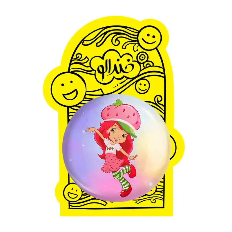 آینه جیبی خندالو طرح دختر توت فرنگی مدل تاشو کد 1615