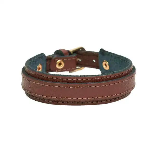 دستبند مردانه مدل چرم دوبل فشن سنتر