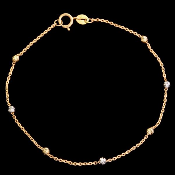 دستبند طلا 18 عیار زنانه طلای مستجابی مدل گوی کد M12