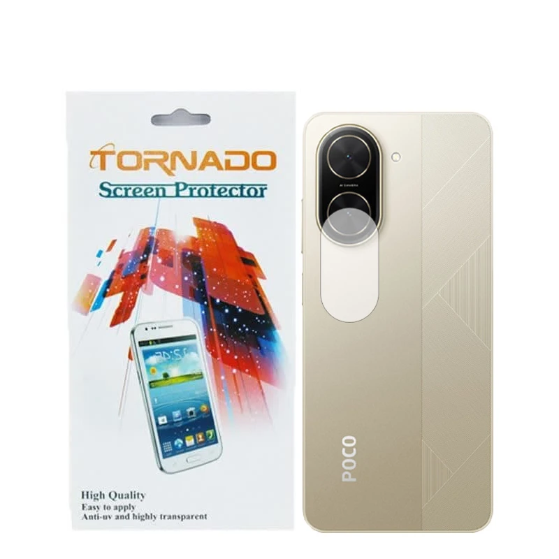 محافظ لنز دوربین شیشه‌ای تورنادو مدل نانوگلس مناسب برای گوشی موبایل شیائومی Poco C71 بسته 40 عددی