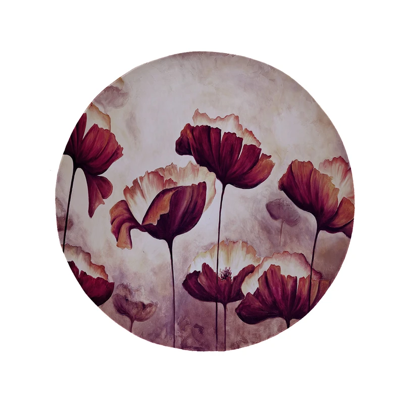 پادری مدل دایره طرح گل کد 6019 سایز 90 × 90 سانتی متر 