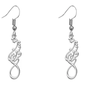 گوشواره نقره زنانه ترمه 1 طرح فرشته کد L406