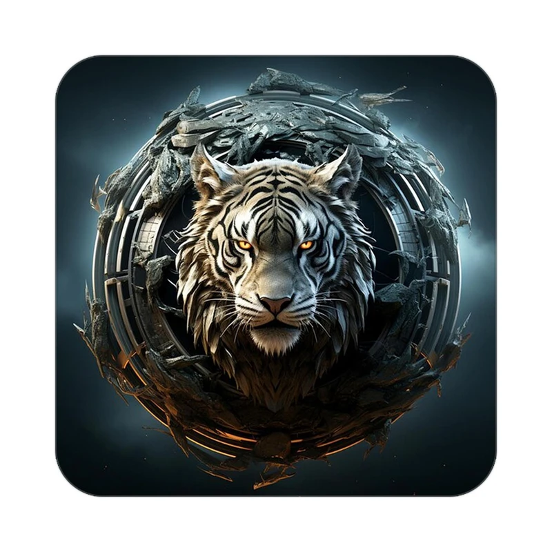 زیر لیوانی کاکتی طرح شیر مدل mp24058