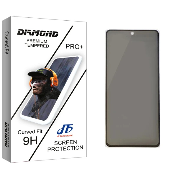 محافظ صفحه نمایش حریم شخصی جی اف مدل Diamond glass مناسب برای گوشی موبایل شیائومی Redmi Note 9s