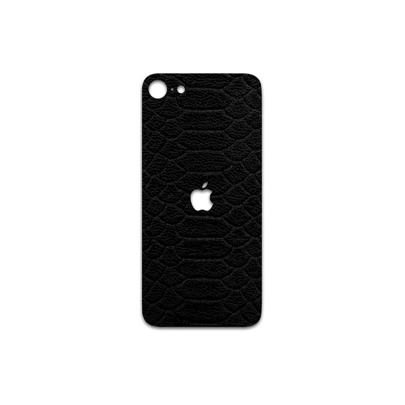 برچسب پوششی ماهوت مدل Black-Snake-Leather مناسب برای گوشی موبایل اپل iPhone SE 2022