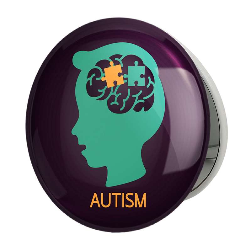 آینه جیبی خندالو طرح اتیسم Autism مدل تاشو کد 26740 آینه جیبی خندالو طرح اتیسم Autism مدل تاشو کد 26740