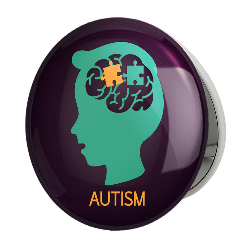 آینه جیبی خندالو طرح اتیسم Autism مدل تاشو کد 26740 آینه جیبی خندالو طرح اتیسم Autism مدل تاشو کد 26740