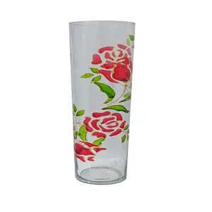 گلدان شیشه ای طرح گل کد 10