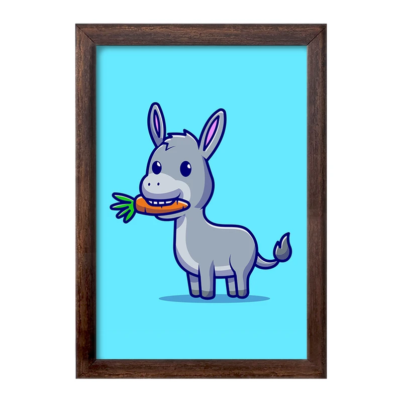 تابلو خندالو طرح حیوانات بامزه خر الاغ کد 29710