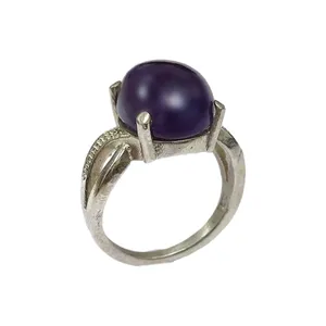 انگشتر نقره زنانه مدل آمیتیست