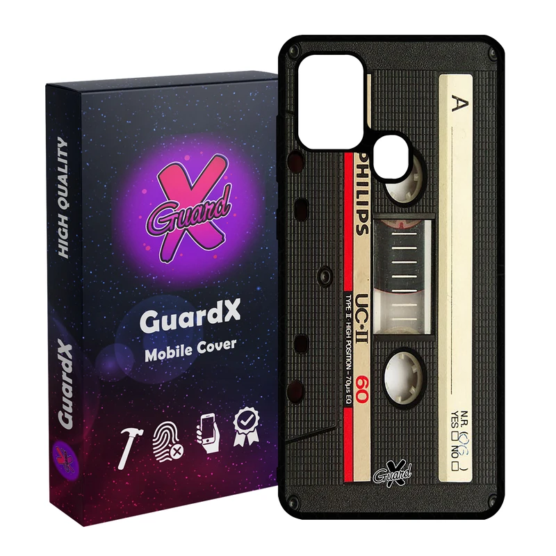 کاور گارد ایکس طرح Cassette مدل Glass10063 مناسب برای گوشی موبایل سامسونگ Galaxy A21s