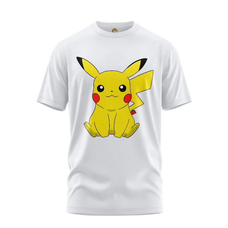 تی شرت آستین کوتاه زنانه هومرو مدل TW052 طرح پوکمون  