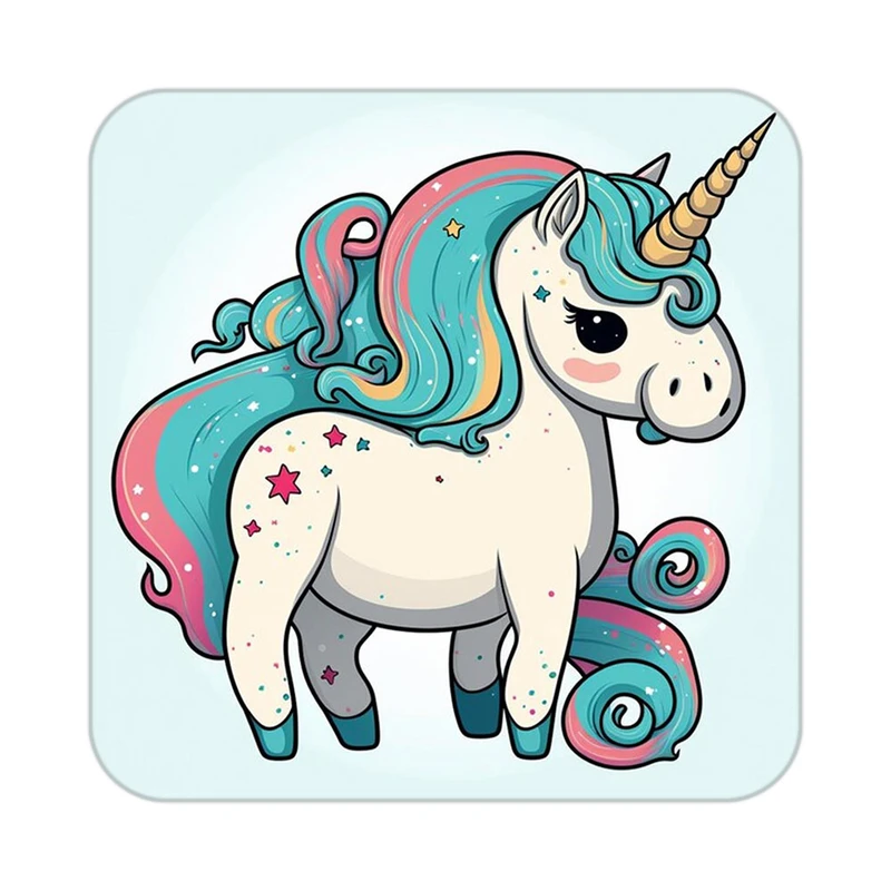 زیر لیوانی کاکتی طرح اسب تک شاخ و یونیکورن مدل mp29639