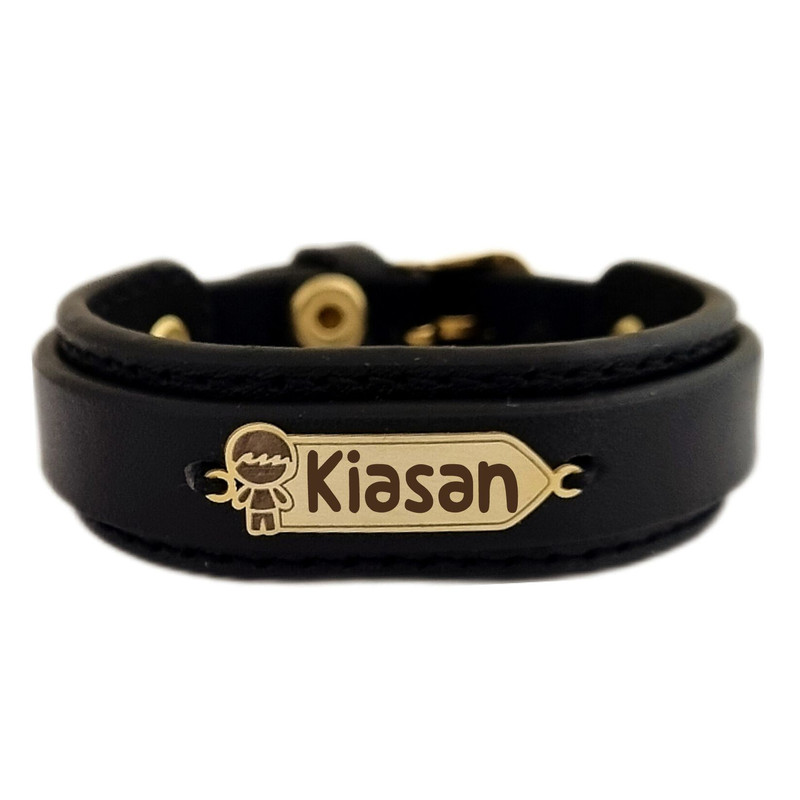 دستبند طلا 18 عیار بچگانه مدل اسم کیاسان KDK
