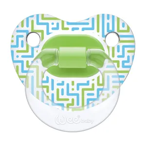 پستانک ارتودنسی وی بیبی  مدل W837.2 طرح شفاف مناسب 6-18 ماه