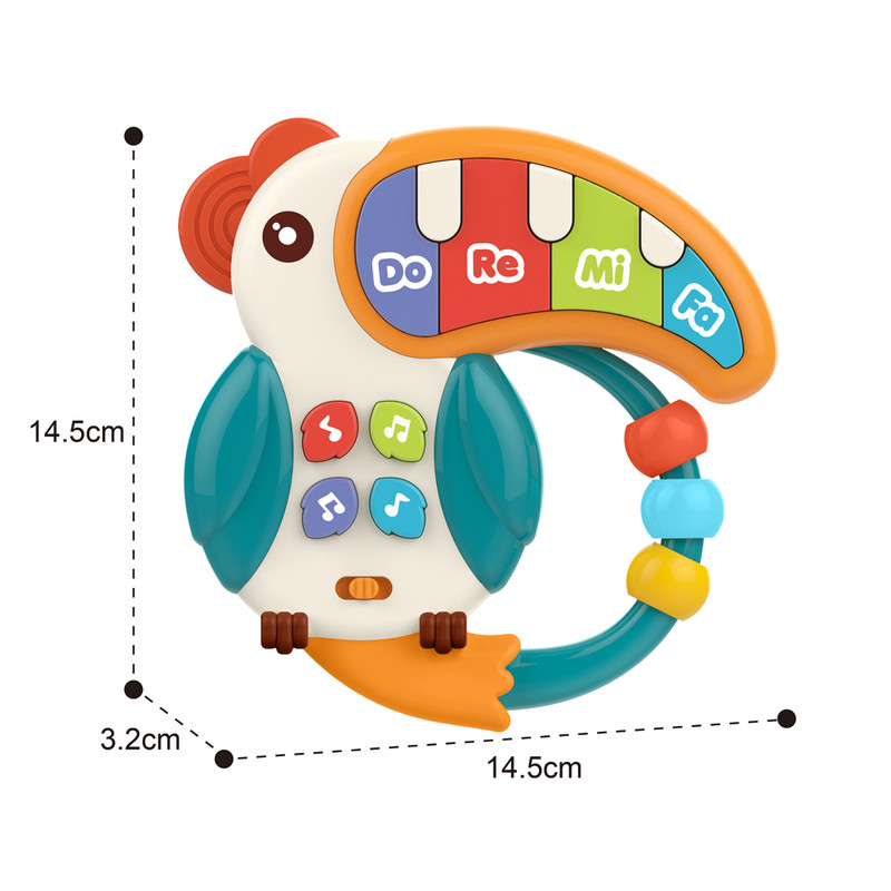 بازی آموزشی موزیکال هانگر مدل طوطی موزیکال پیانو کد HE0532