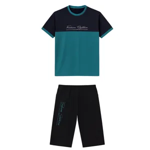 ست تی‌شرت آستین کوتاه و شلوارک راحتی مردانه مدل MNR_9070