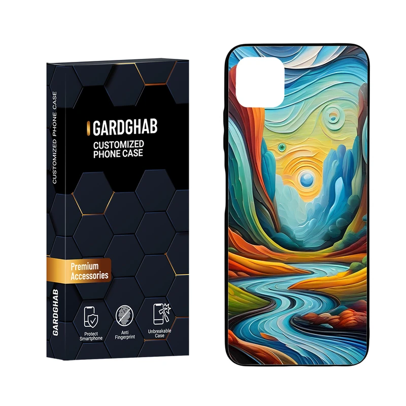 کاور گارد قاب مدل دور ژله ای هنری مناسب برای گوشی موبایل سامسونگ Galaxy A22 5G