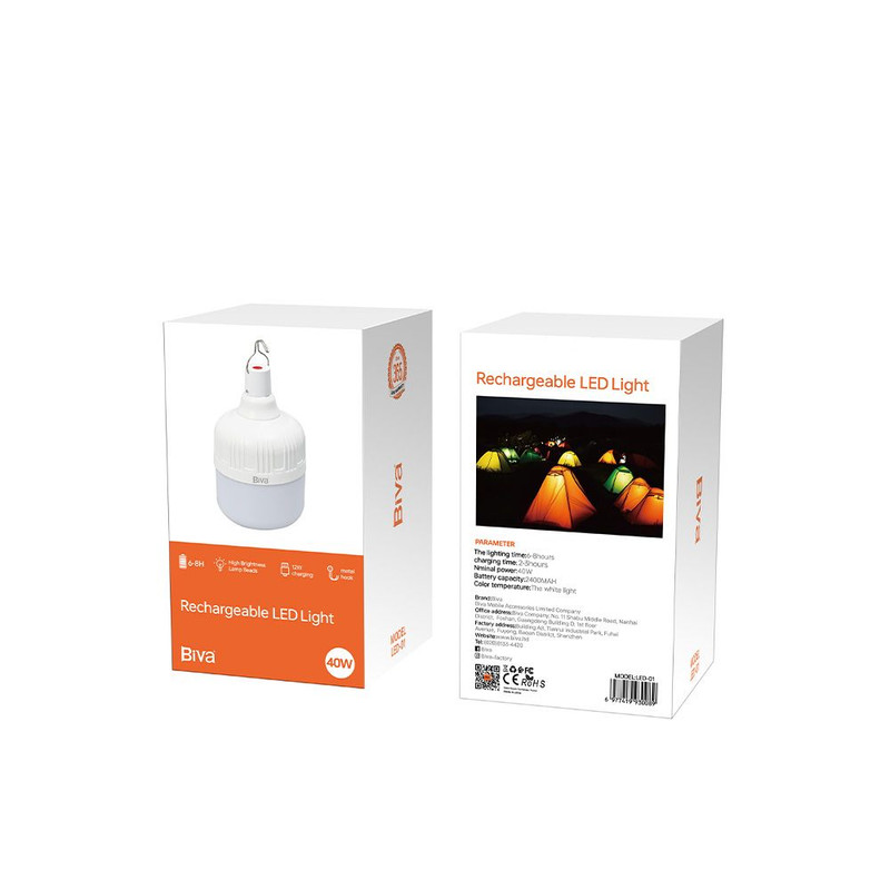 چراغ آویز چادر بیوا مدل LED-01 با نور مهتابی