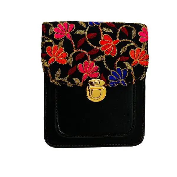 کیف رودوشی زنانه مدل مالمو سوزن دوزی قفل دار K1