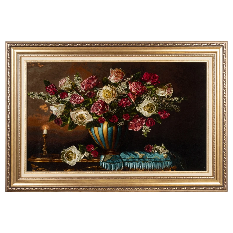 تابلو فرش دستباف سی پرشیا مدل گل در گلدان کد 903964