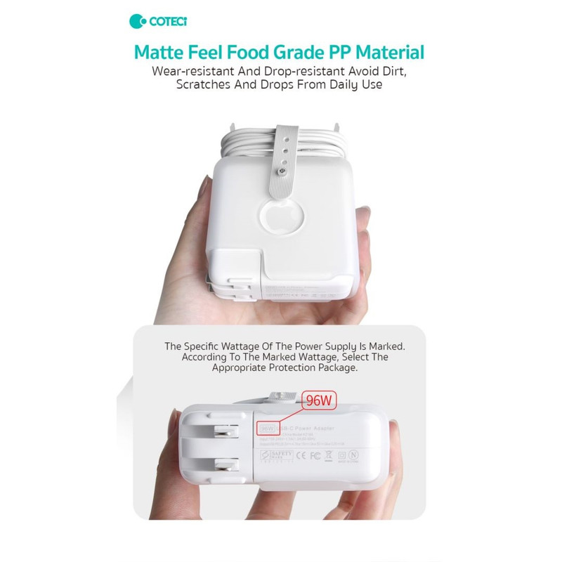 محافظ شارژر کوتتسی مدل 16103 مناسب برای شارژر مک بوک 60W/61W/67W مجموعه 3 عددی