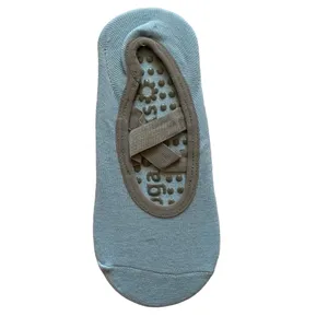 جوراب ورزشی زنانه مدل پیلاتس استپ دار رنگ آبی روشن