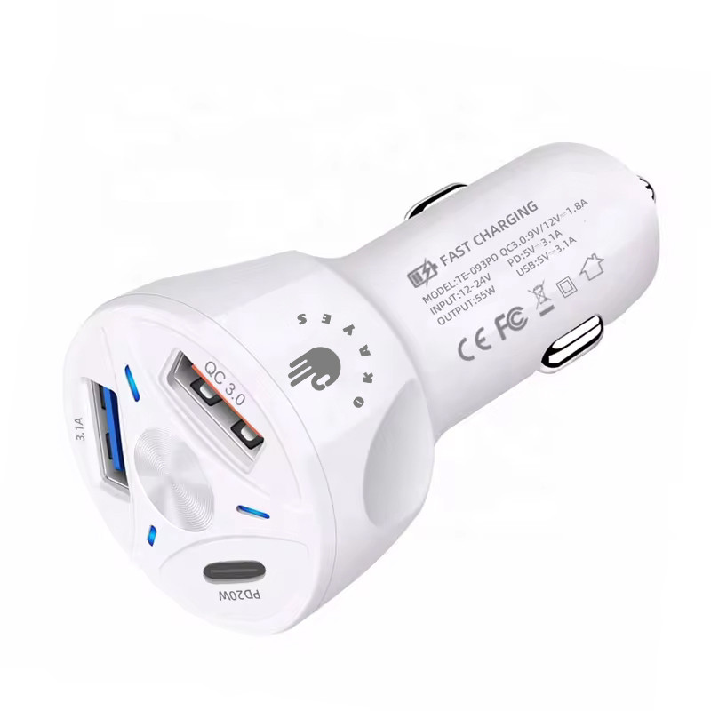 شارژر فندکی 38 وات اکی یس مدل PD1QC3USB200