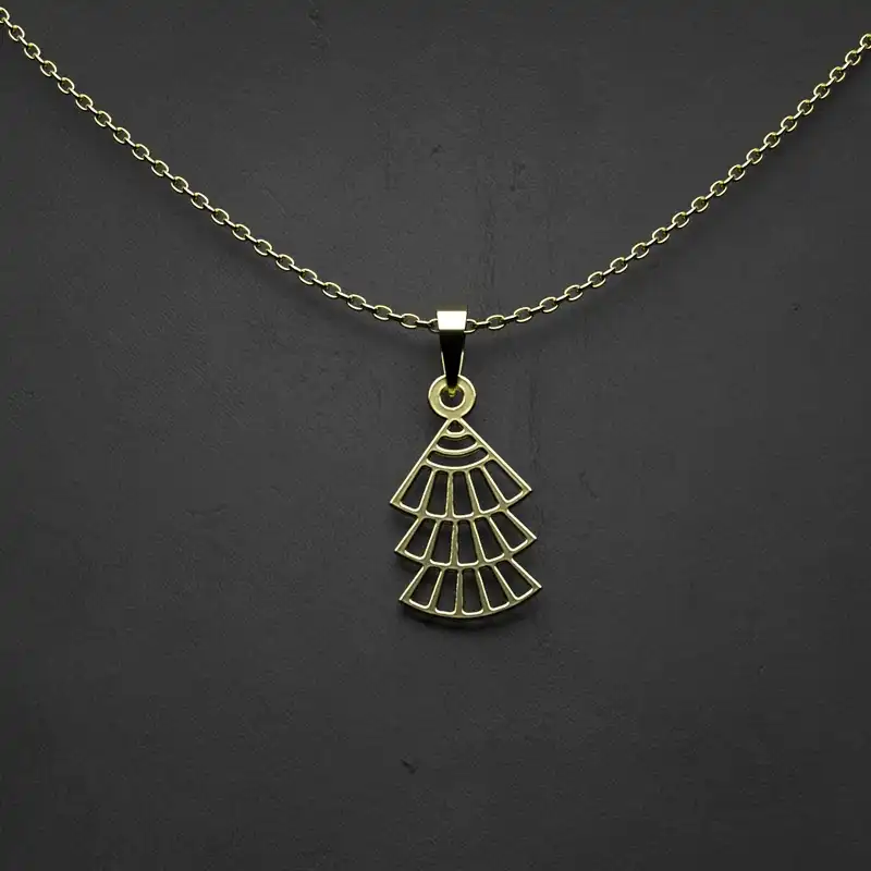 گردنبند طلا 18 عیار زنانه مدوپد مدل  طرح کریسمس کد NN1016