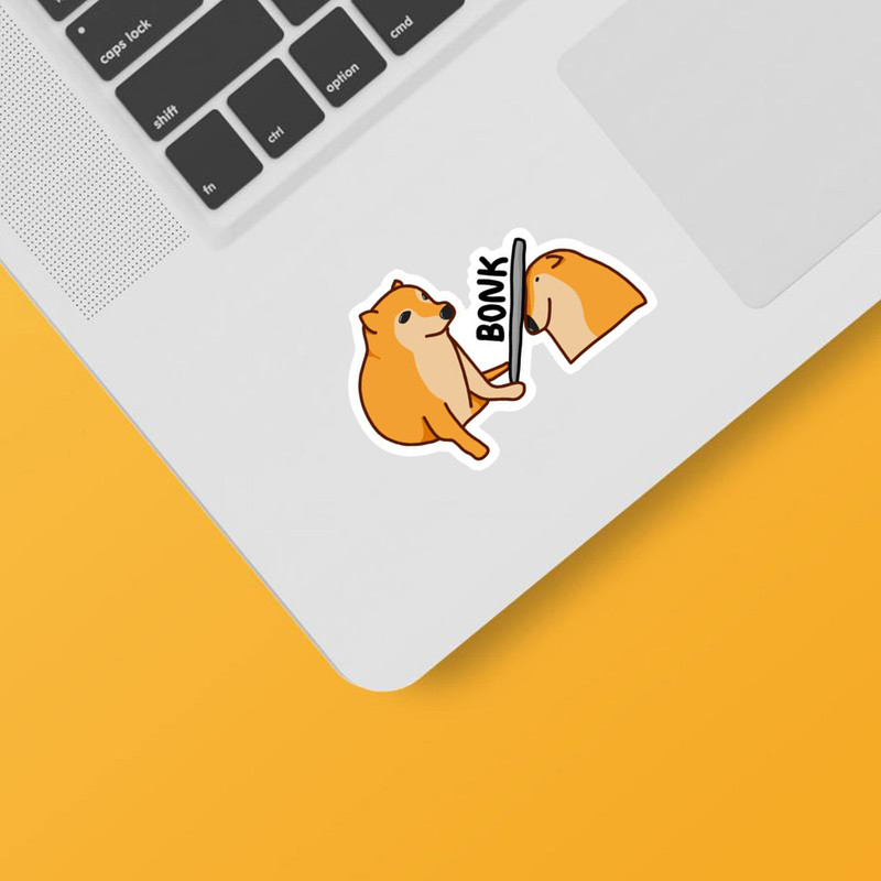 استیکر لپ تاپ و موبایل بووم طرح سگ مدل بونک کد mm41