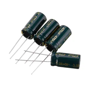 خازن الکترولیت 470 میکروفاراد کد 150 بسته 4 عددی