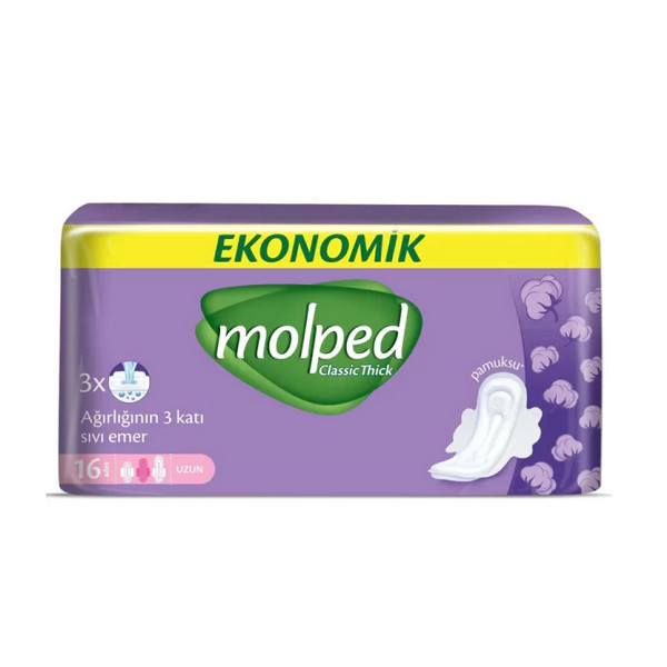 نوار بهداشتی مولپد مدل EKONOMIK سایز بزرگ بسته 16 عددی نوار بهداشتی مولپد مدل EKONOMIK سایز بزرگ بسته 16 عددی