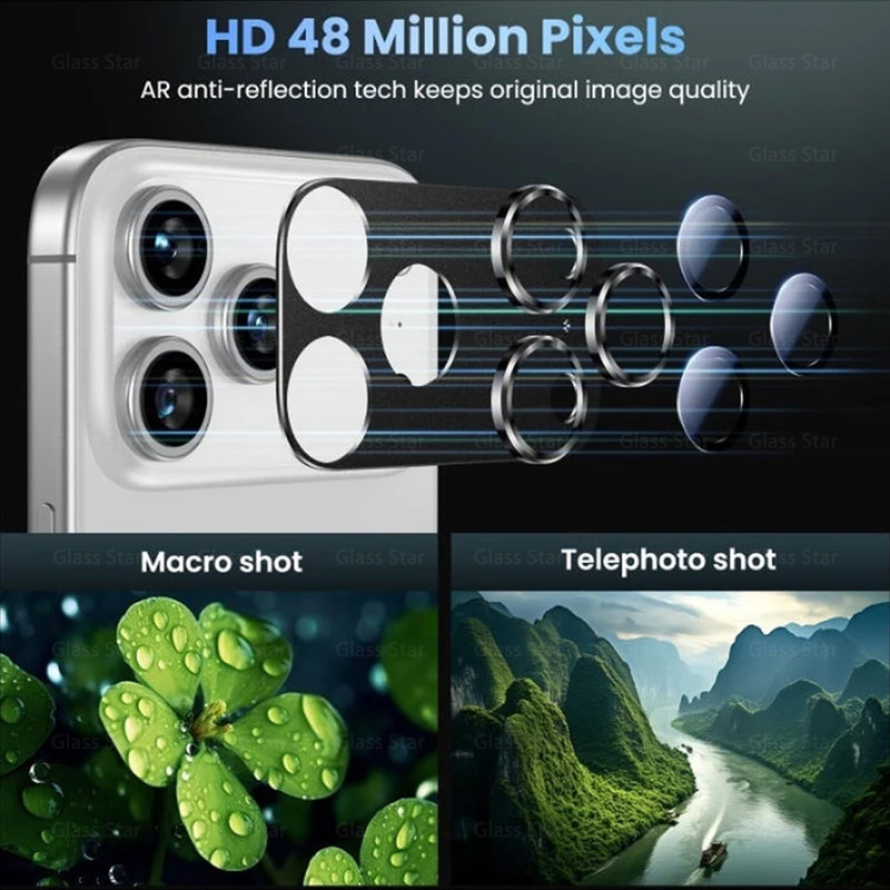 محافظ لنز دوربین فلزی گلس استار مدل 3D1MG مناسب برای گوشی موبایل اپل iPhone 17 Pro Max