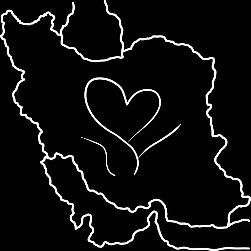 استیکر پارچه و لباس مدل دی تی اف طرح ایران کد 11.01
