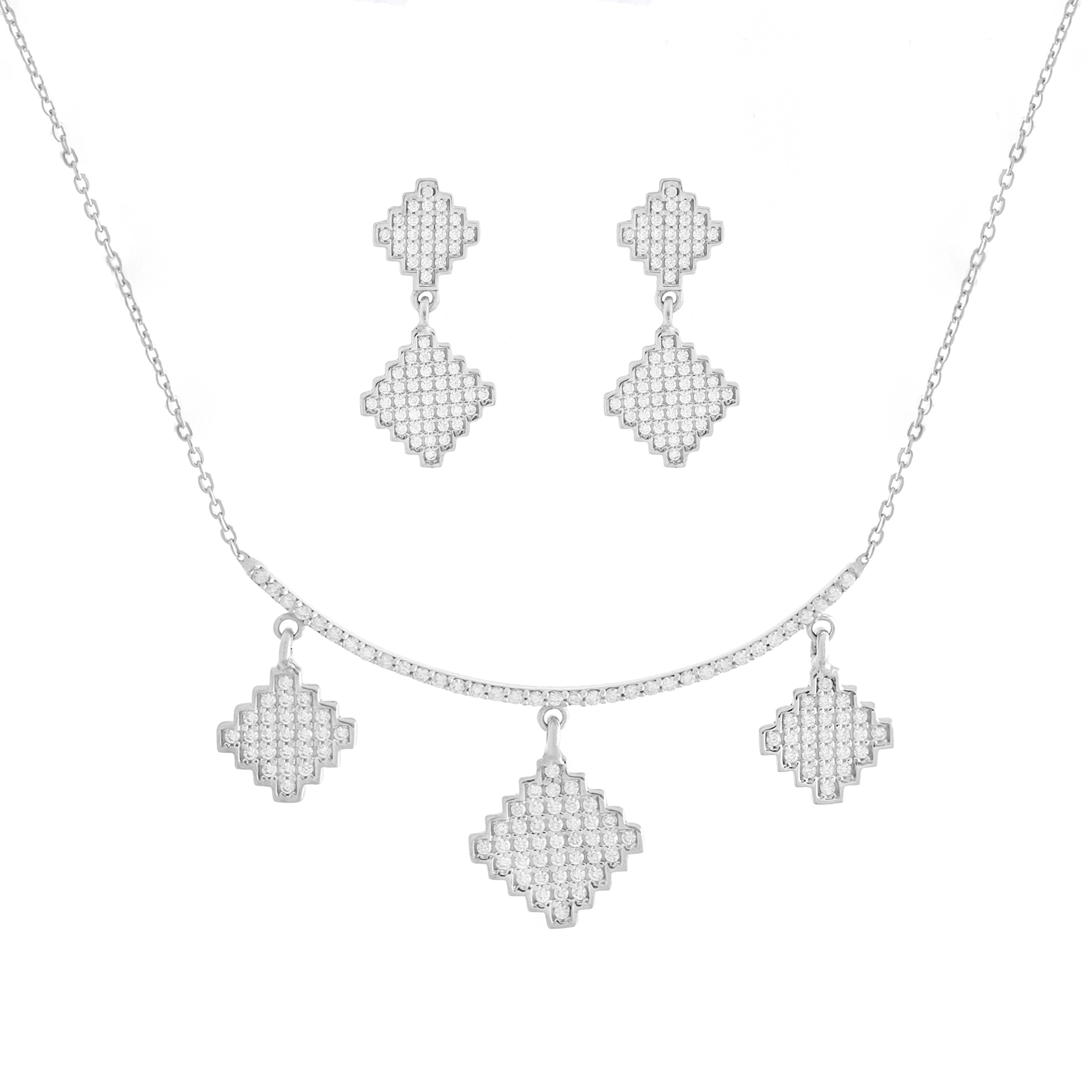 نیم ست نقره زنانه درسان گالری کد DS404