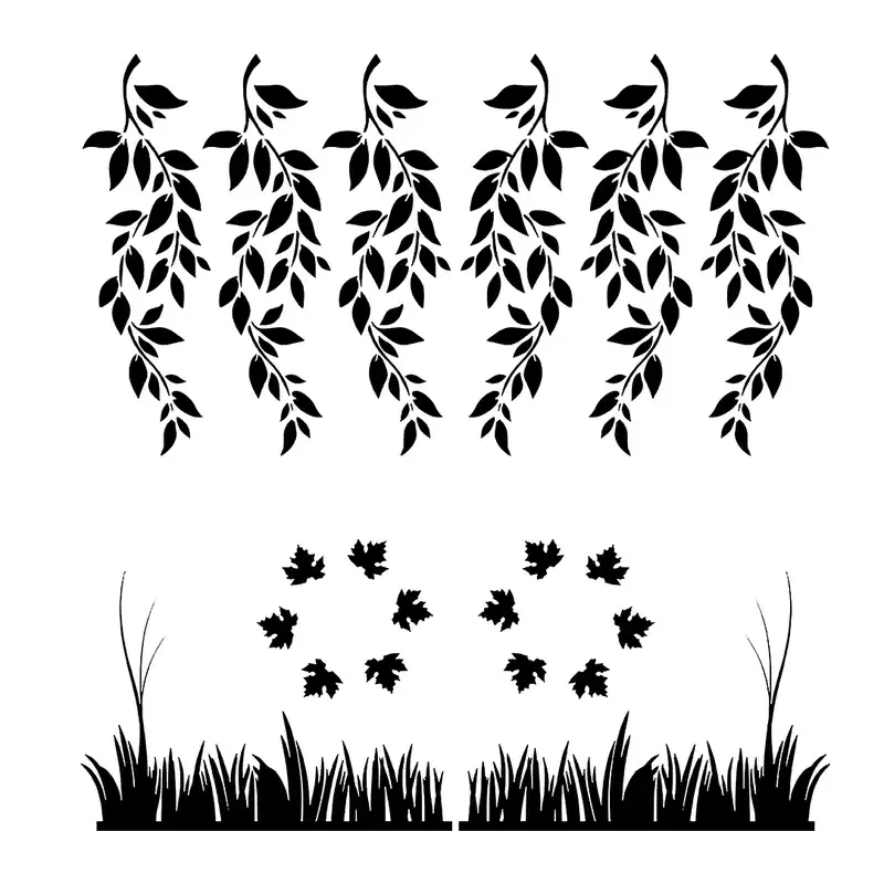 شابلون باتیس آرت طرح برگ کد 502