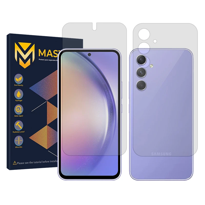 محافظ صفحه نمایش شفاف مستر مدل Resistant مناسب برای گوشی موبایل سامسونگ Galaxy A54 به همراه محافظ پشت گوشی