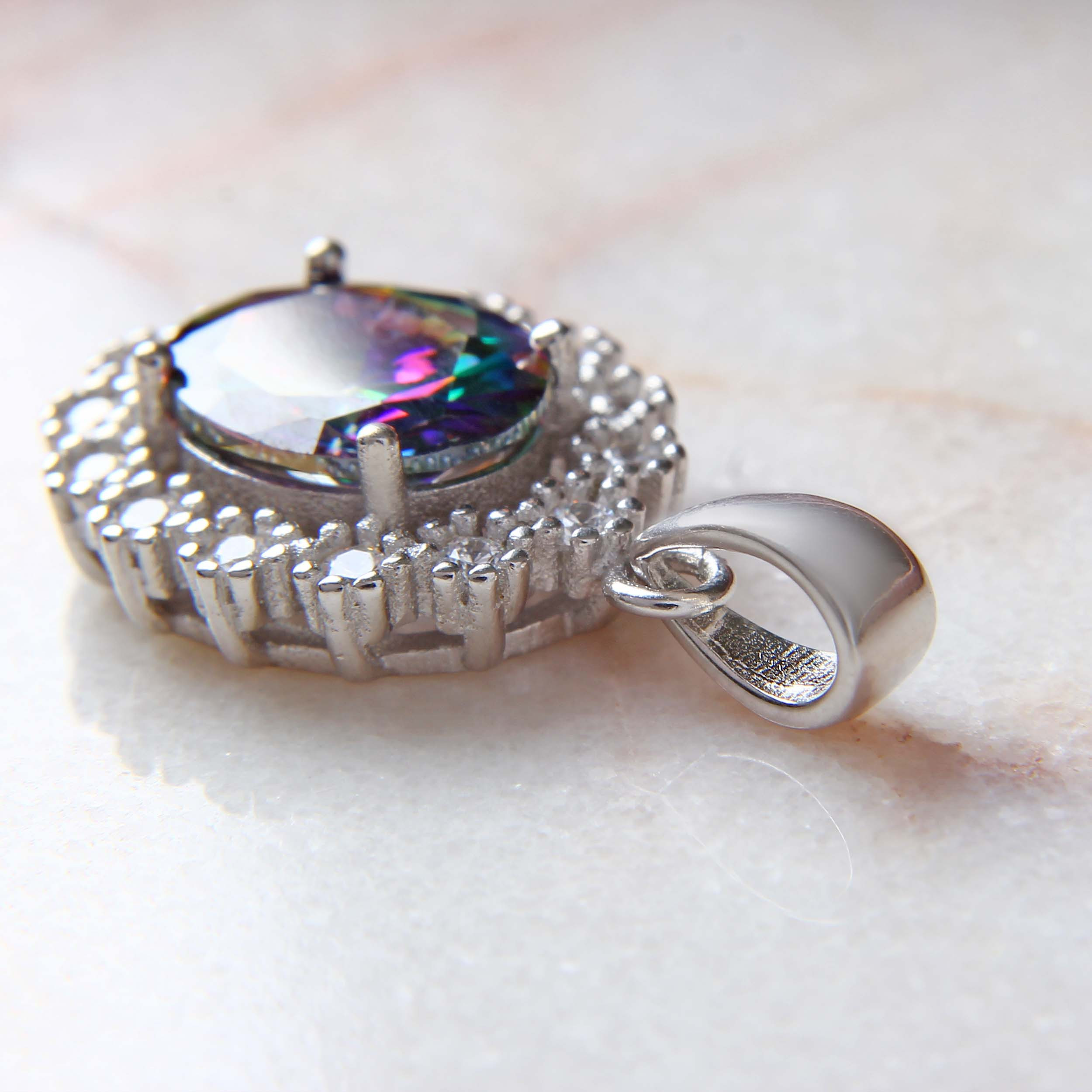 آویز گردنبند نقره زنانه بازرگانی میلادی کد PKR_161