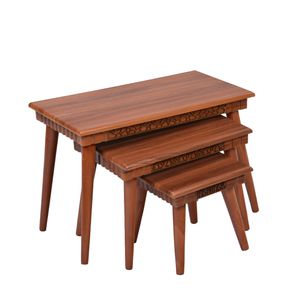 میز عسلی میز مارکت مدل سپیدار مجموعه 3 عددی