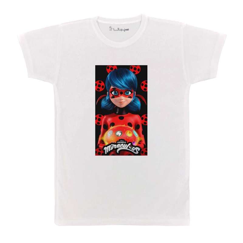 تی شرت بچگانه پرمانه طرح دختر کفشدوزکی کد pmt.5213