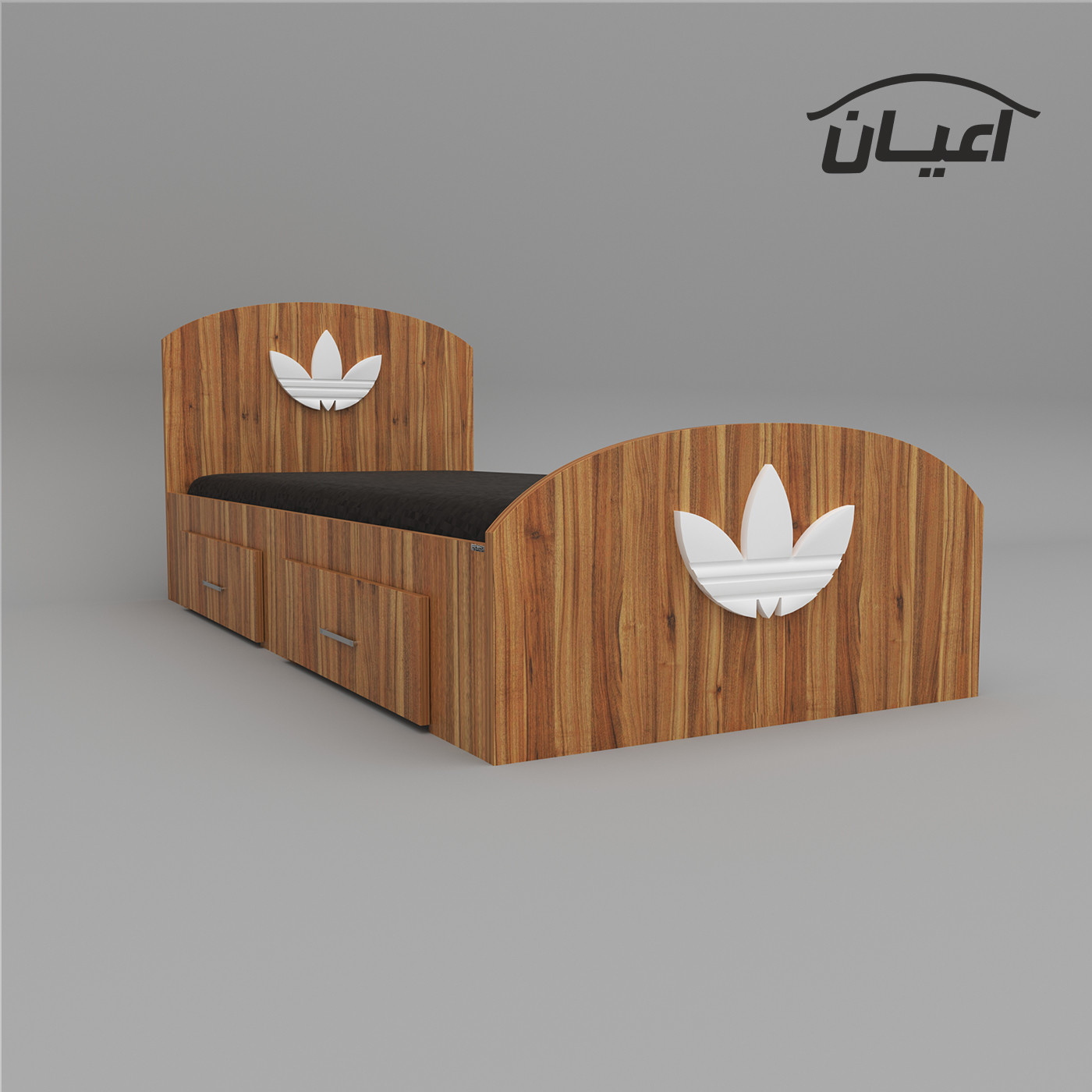 تخت خواب یک نفره اعیان مدل FH461 طرح اسپرت سایز 200×90 سانتی متر