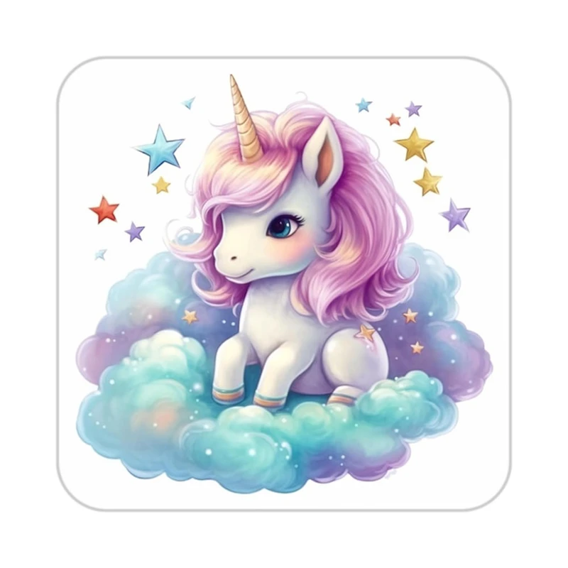 زیر لیوانی کاکتی طرح اسب تک شاخ و یونیکورن مدل mp32737