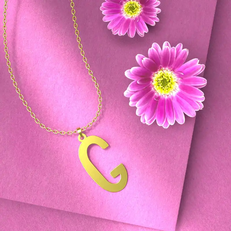 گردنبند طلا 18 عیار زنانه مدوپد مدل حرف G کد H3-1-1139