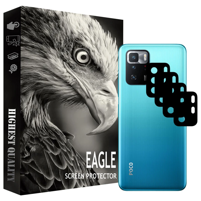 محافظ لنز دوربین ایگل مدل EGL-04 مناسب برای گوشی موبایل شیائومی POCO X3 GT 5G بسته چهار عددی